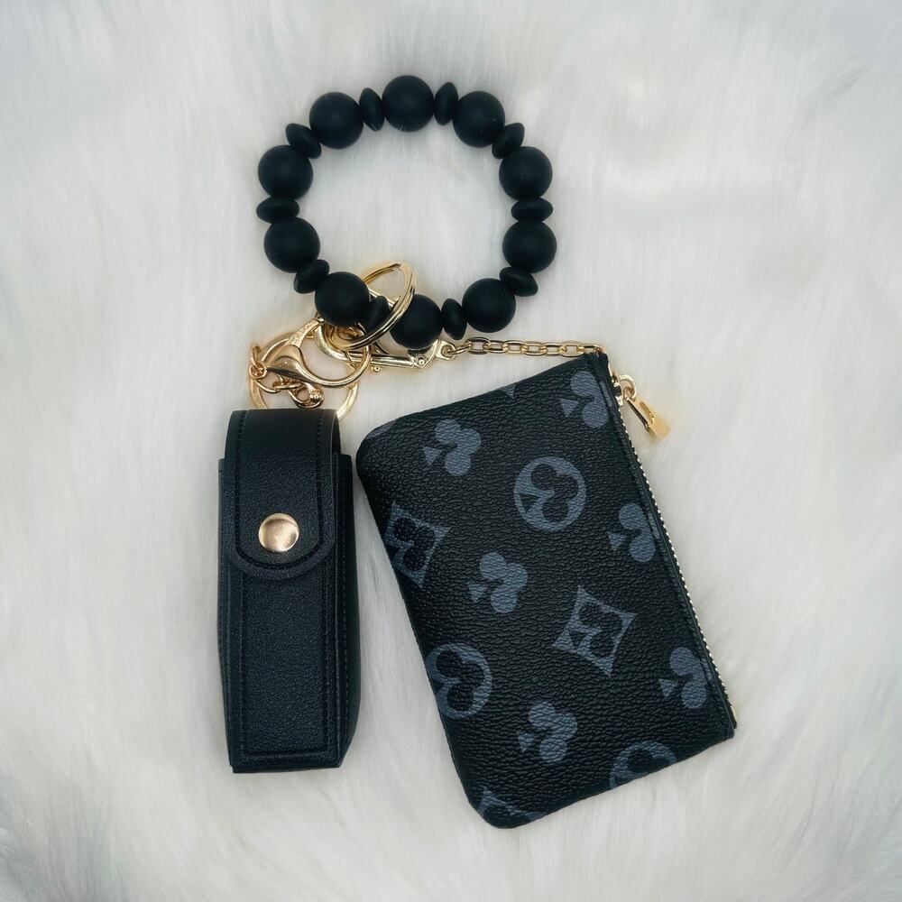 Card Coin purse Wristlet Bracelet and lip balm/ lipstick holder - Picture 5 of 9